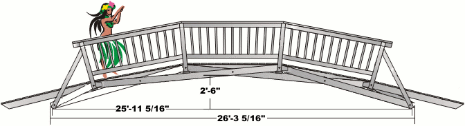 26' span wooden arch bridge