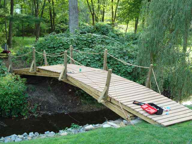 Cost To Build A Bridge Over Creek, Building A Wooden Bridge Over Creek